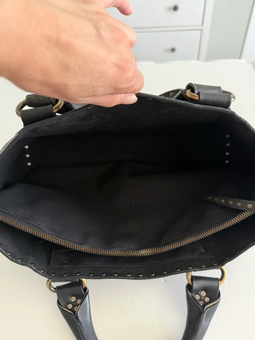 Celine Boogie Bag Studs Black Vintage